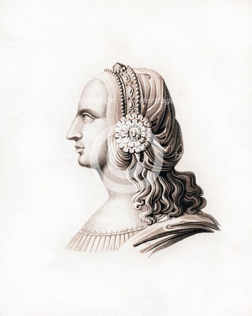 Headdress, early 16th century, (1843).Artist: Henry Shaw