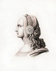 Headdress, early 16th century, (1843).Artist: Henry Shaw
