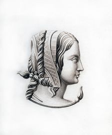 Headdress, early 16th century, (1843).Artist: Henry Shaw