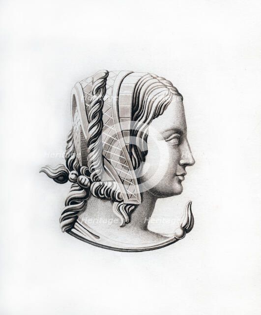 Headdress, early 16th century, (1843).Artist: Henry Shaw