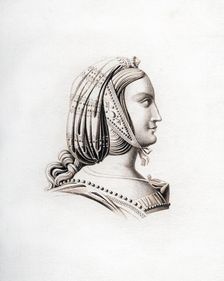 Headdress, early 16th century, (1843).Artist: Henry Shaw