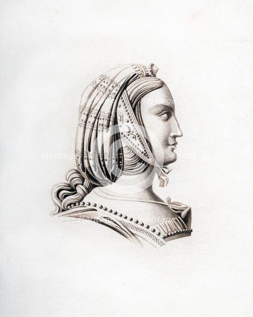 Headdress, early 16th century, (1843).Artist: Henry Shaw
