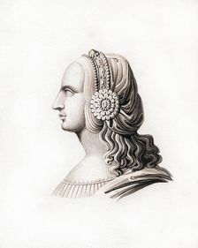 Headdress, early 16th century, (1843).Artist: Henry Shaw