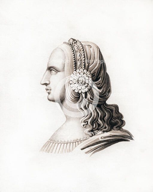 Headdress, early 16th century, (1843).Artist: Henry Shaw