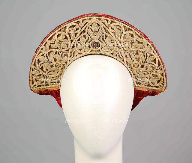 Headdress, Russian, 1800-1850. Creator: Unknown.