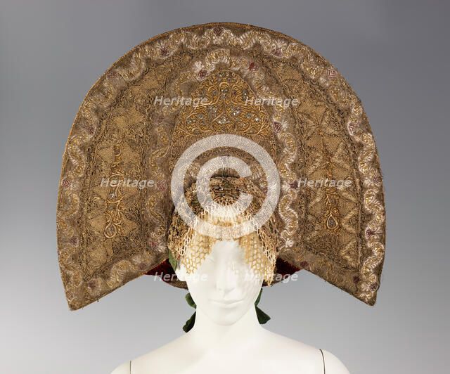 Headdress, Russian, 1800-1880. Creator: Unknown.