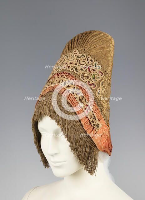 Headdress, Russian, fourth quarter 18th century. Creator: Unknown.