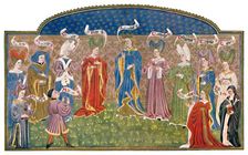 Headdresses in the Fifteenth Century (MS. Roy. 15 E. v.) 15th century, (1903)