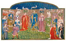 Headdresses in the Fifteenth Century (MS. Roy. 15 E. v.) 15th century, (1903)
