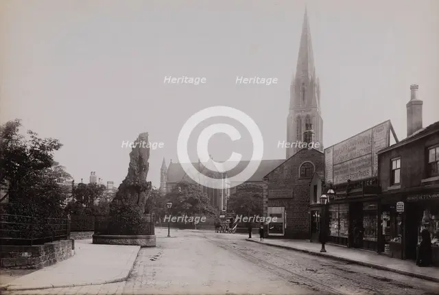 Headingley, Yorkshire: St Michael's Church and the Shire Oak, 1897. Creator: Francis Frith.