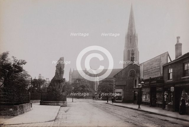 Headingley, Yorkshire: St Michael's Church and the Shire Oak, 1897. Creator: Francis Frith.