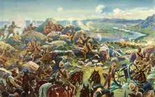 Heading Off Cronje - General French Blocking the Way at Koodoosrand Drift (1901). Creator: Unknown