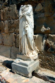 Headless statue, the gymnasium, Salamis, North Cyprus. Creator: Peter Thompson