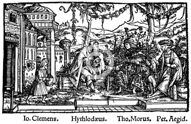 Headpiece from Thomas More's Utopia, 1518. Artist: Unknown