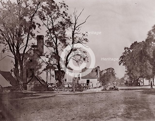 Headquarters of Capt. H.B. Blood, A.Q.M., at City Point, Virginia, 1861-65. Creator: Andrew Joseph Russell.