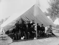 Headquarters, [Camp McKibbin, Maryland], 1893. Creator: William Cruikshank