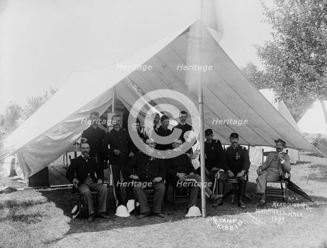 Headquarters, [Camp McKibbin, Maryland], 1893. Creator: William Cruikshank.