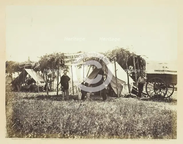 Headquarters Christian Commission in the Field, September 1863. Creator: James Gardner.