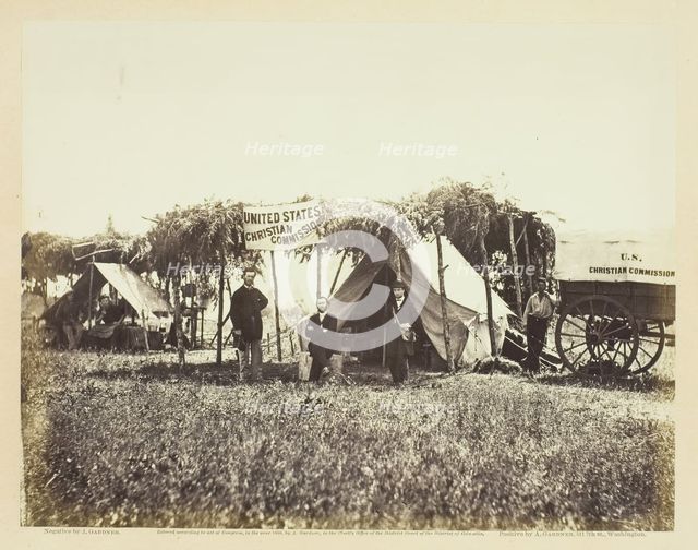 Headquarters Christian Commission in the Field, September 1863. Creator: James Gardner.