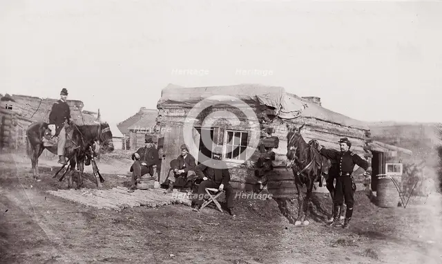 Headquarters, Co. F, 11th Rhode Island Infantry, Miner's Hill, Virginia, 1862. Creator: Unknown.