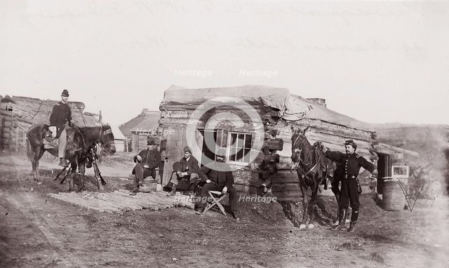 Headquarters, Co. F, 11th Rhode Island Infantry, Miner's Hill, Virginia, 1862. Creator: Unknown.