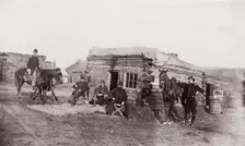 Headquarters, Co. F, 11th Rhode Island Infantry, Miner's Hill, Virginia, 1862. Creator: Unknown