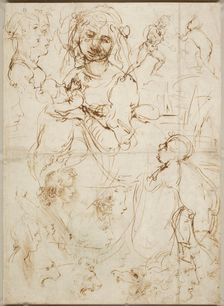 Heads and figures, ca 1478. Creator: Leonardo da Vinci (1452-1519)