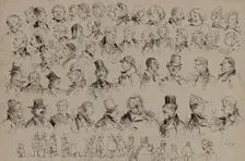 Heads and Figures of Various Types of People, c1859. Creator: John McLenan