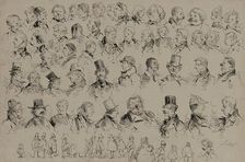 Heads and Figures of Various Types of People, c1859. Creator: John McLenan