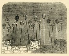 Heads on Old London Bridge (c1872). Creator: Unknown