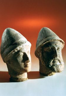 Heads of dignitaries, Kerkouane, Tunisia, 3rd century BC