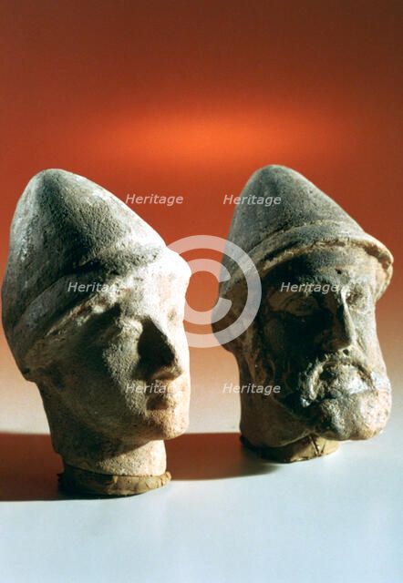 Heads of dignitaries, Kerkouane, Tunisia, 3rd century BC. Artist: Unknown