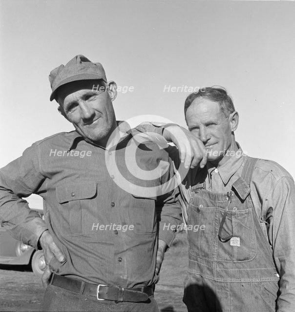 Heads of families on the Mineral King cooperative farm, Tulare County, California, 1938. Creator: Dorothea Lange.