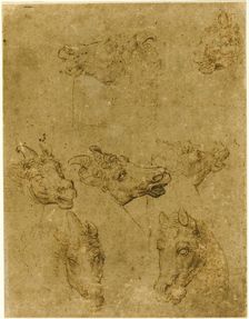 Heads of Horses and Unicorns, 1530/40. Creator: Unknown
