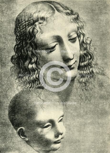 Heads of the Virgin and Child, c1492-1494, (1943). Creator: Giovanni Antonio Boltraffio.