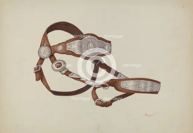 Headstall, c. 1940. Creator: Hal Blakeley.