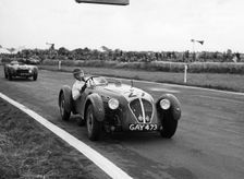 Healey Silverstone, Boston - Shattock at Goodwood 1952. Creator: Unknown