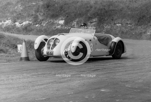 Healey Silverstone, Firle hillclimb 1957, D.L. Mathews. Creator: Unknown.