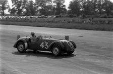 Healey Silverstone, J.C. Wimby at Silverstone 1955. Creator: Unknown