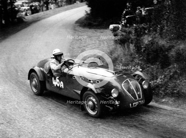 Healey Silverstone, R.M. Powell at Harleyford hill climb 1960. Creator: Unknown.