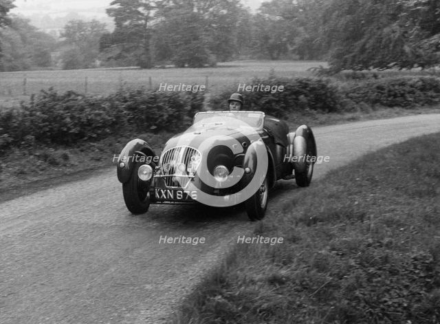 Healey Silverstone, T.R. Willett at Westbrook Hay hillclimb 1956. Creator: Unknown.