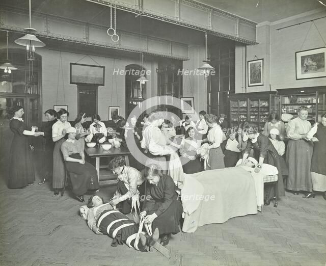 Health class, Cosway Street Evening Institute for Women, London, 1914.  Artist: Unknown.