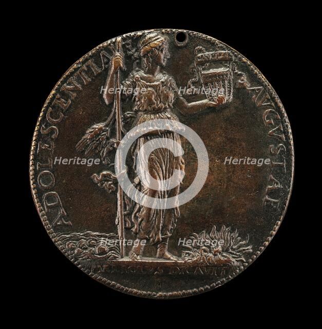 Health Standing between Sea and Fire [reverse], probably 1484. Creator: Bartolommeo di Virgilio Melioli.