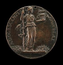 Health Standing between Sea and Fire [reverse], probably 1484. Creator: Bartolommeo di Virgilio Melioli