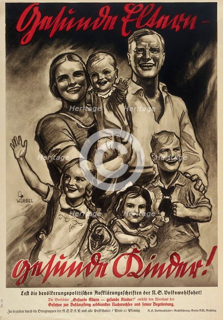 Healthy parents - healthy children!, c1934. Creator: Würbel, Franz (1896-after 1937).