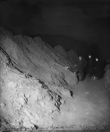 Heaps of earth - Mammoth Cave, Edmondson County, Kentucky, c1893. Creator: Frances Benjamin Johnston