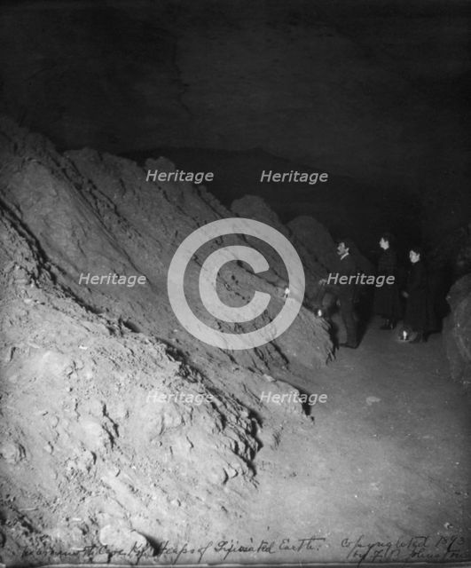 Heaps of earth - Mammoth Cave, Edmondson County, Kentucky, c1893. Creator: Frances Benjamin Johnston.