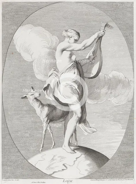 Hearing, 1730-65. Creators: Caylus, Anne-Claude-Philippe de, Etienne Fessard.