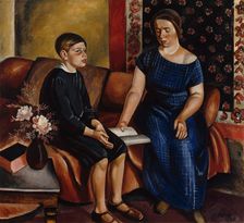 Hearing the Homework , 1923. Creator: Ollila, Yrjö (1887-1932)