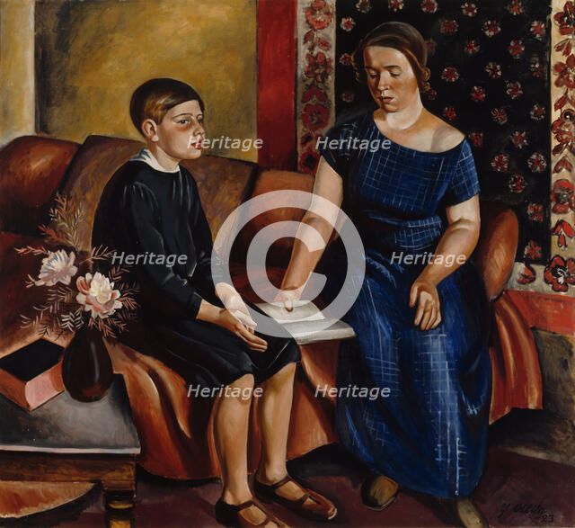 Hearing the Homework , 1923. Creator: Ollila, Yrjö (1887-1932).